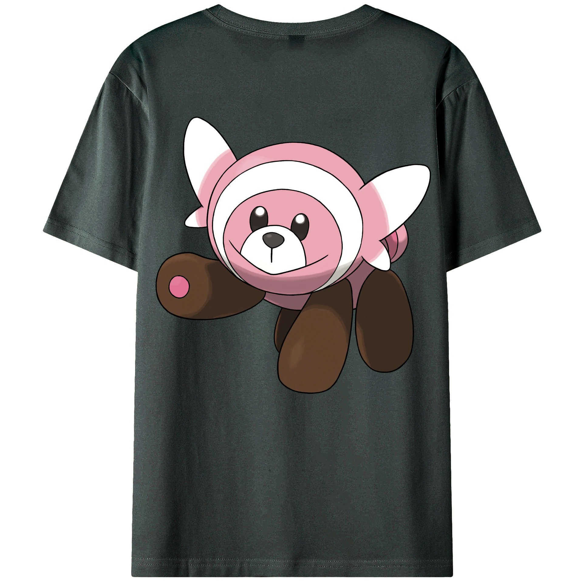 （画像用） ポケットモンスター Pokémon 綿100％ メンズ半袖Tシャツ（バックプリント） 通気性